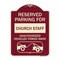 Signmission Reserved Parking for Church Staff Unauthorized Vehicles Towed Away Alum, 24" x 18", BU-1824-23124 A-DES-BU-1824-23124 - alternate 1
